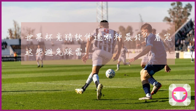 世界杯竞猜软件选哪种最好？看完这些避免踩雷！